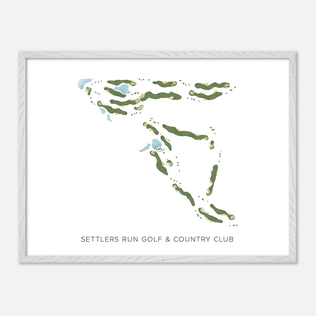 Print of Settlers Run Golf & Country Club Modern Map