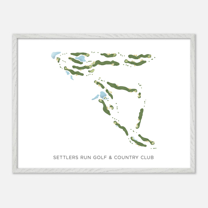 Print of Settlers Run Golf & Country Club Modern Map