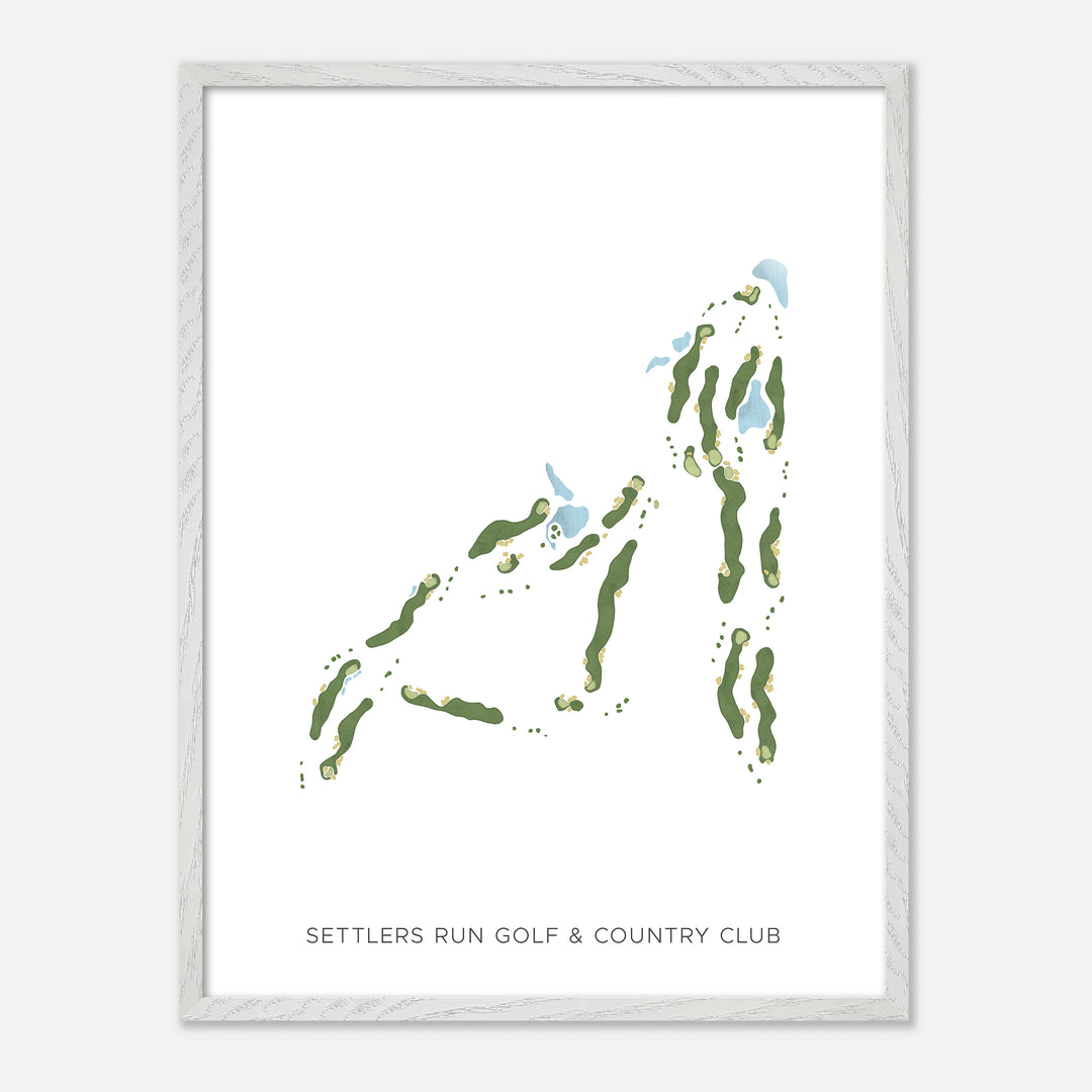 Print of Settlers Run Golf & Country Club Modern Map