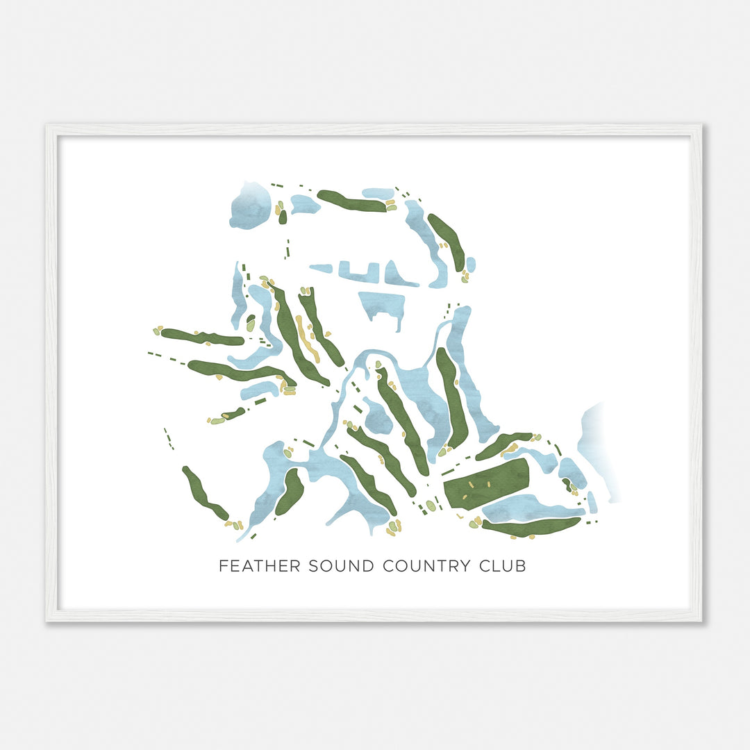 Print of Feather Sound Country Club Modern Map