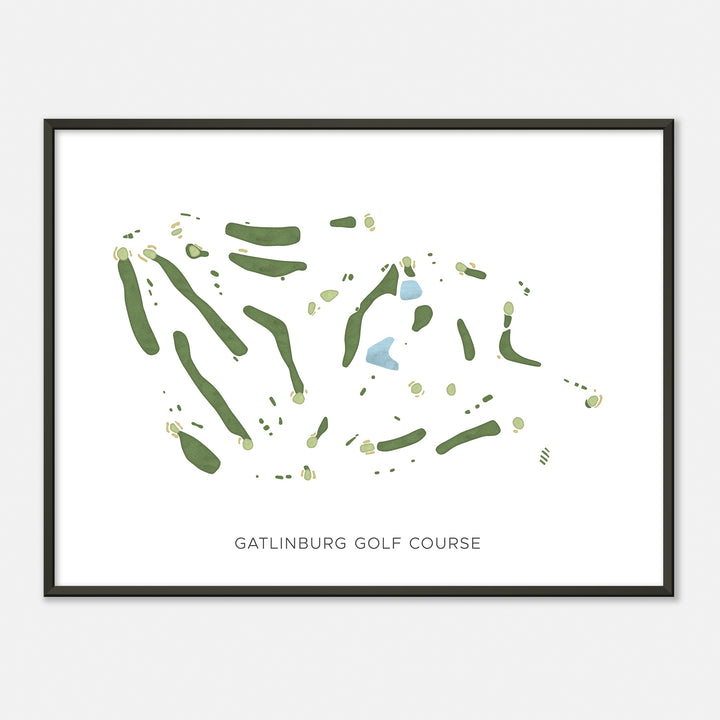 Print of Gatlinburg Golf Course Modern Map