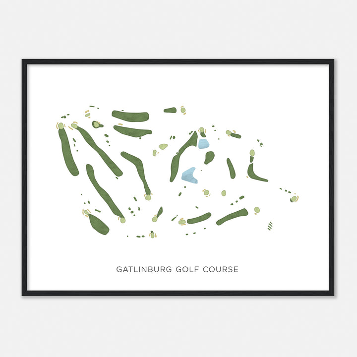 Print of Gatlinburg Golf Course Modern Map