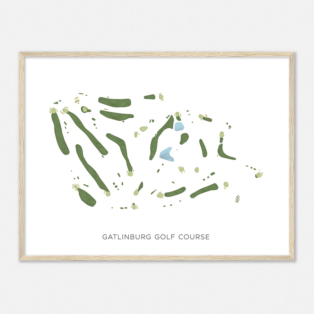 Print of Gatlinburg Golf Course Modern Map