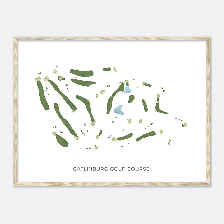 Print of Gatlinburg Golf Course Modern Map