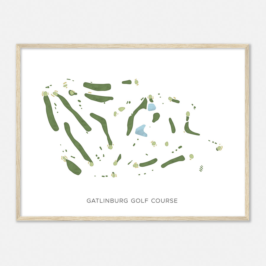 Print of Gatlinburg Golf Course Modern Map