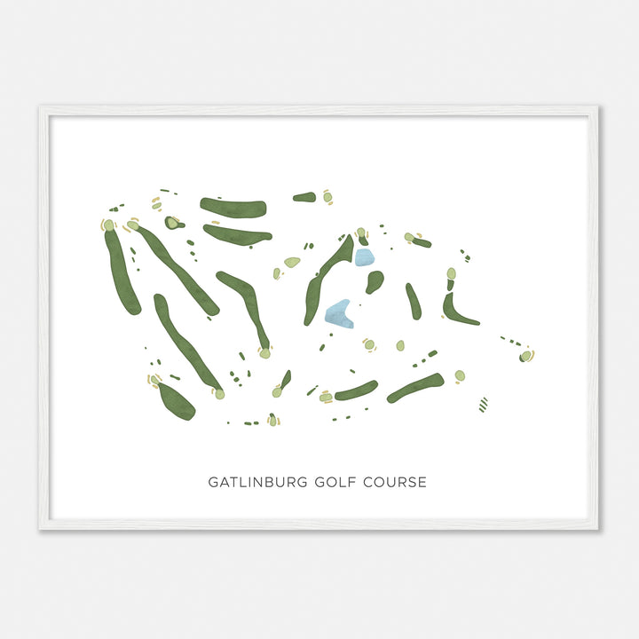 Print of Gatlinburg Golf Course Modern Map