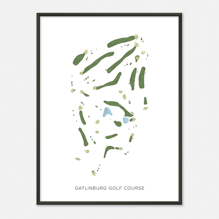 Print of Gatlinburg Golf Course Modern Map