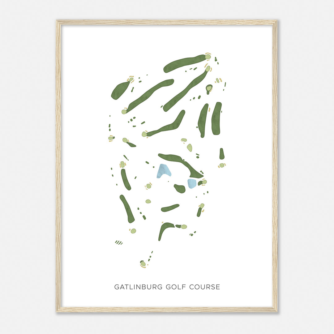 Print of Gatlinburg Golf Course Modern Map