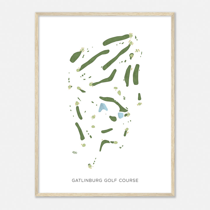Print of Gatlinburg Golf Course Modern Map