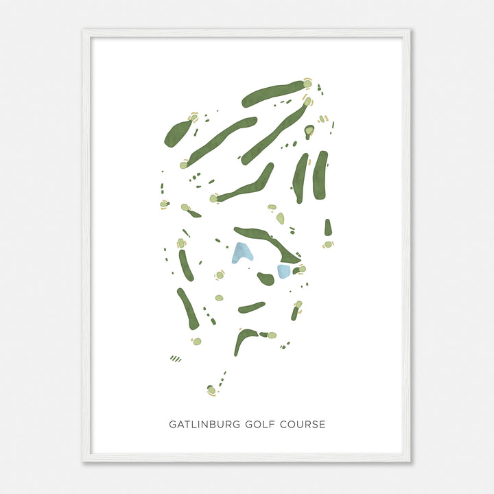 Print of Gatlinburg Golf Course Modern Map
