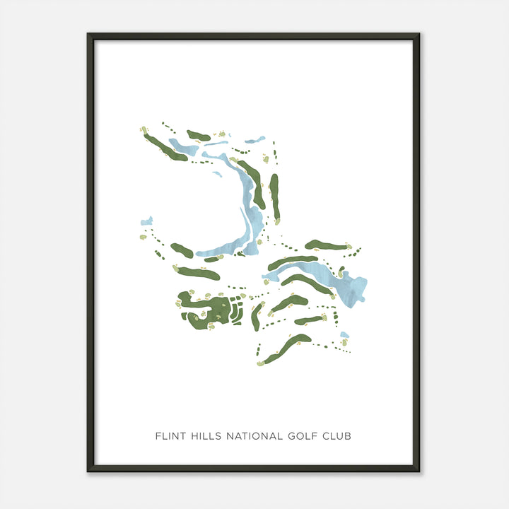Print of Flint Hills National Golf Club Modern Map