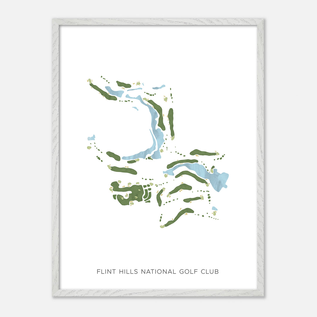 Print of Flint Hills National Golf Club Modern Map