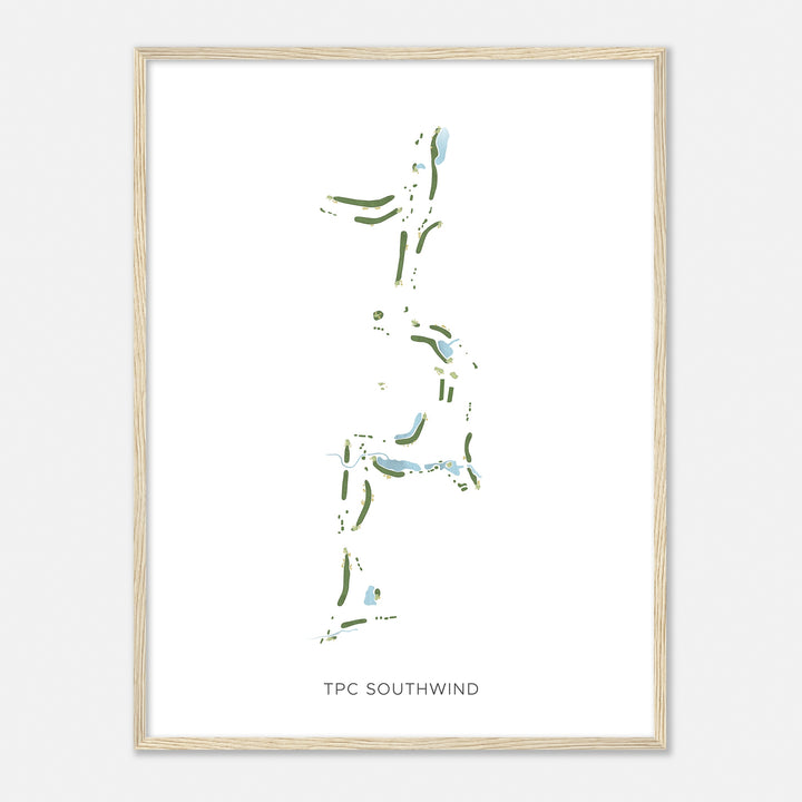 Print of Tpc Southwind Modern Map