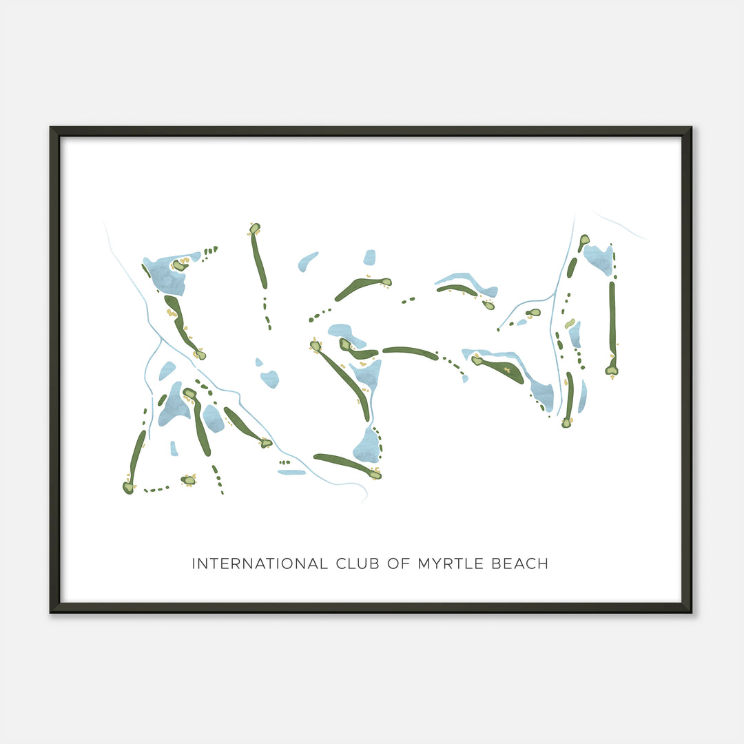 Print of International Club Of Myrtle Beach Modern Map
