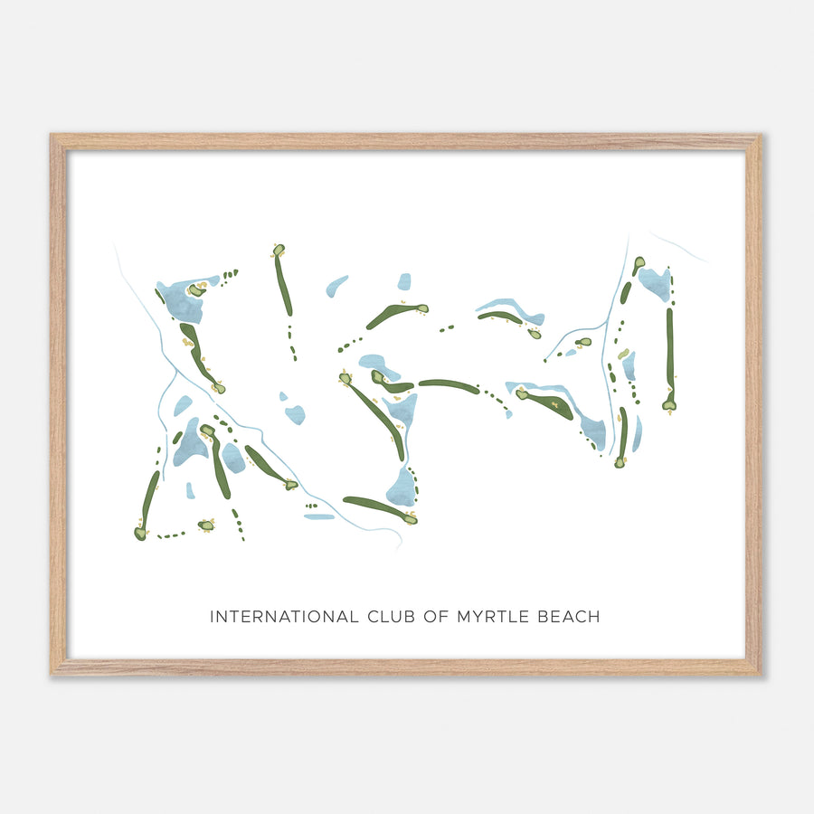 Print of International Club Of Myrtle Beach Modern Map