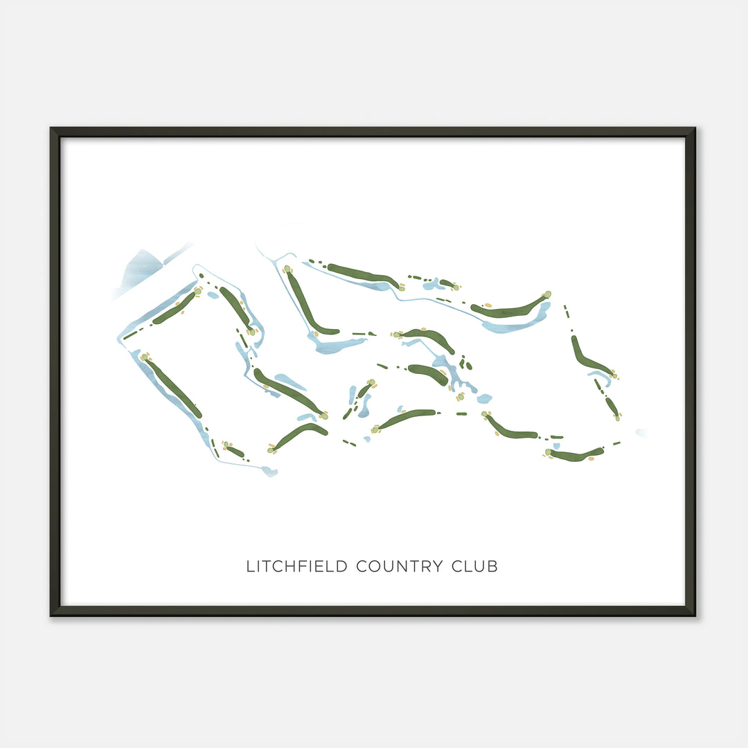 Print of Litchfield Country Club Modern Map