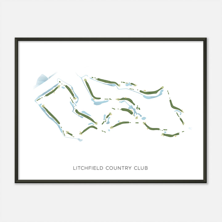 Print of Litchfield Country Club Modern Map