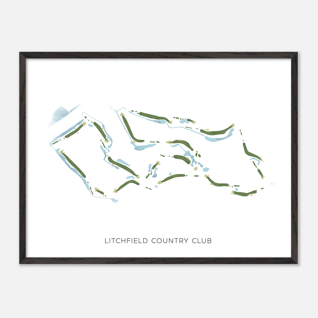 Print of Litchfield Country Club Modern Map