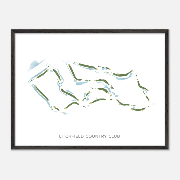 Print of Litchfield Country Club Modern Map