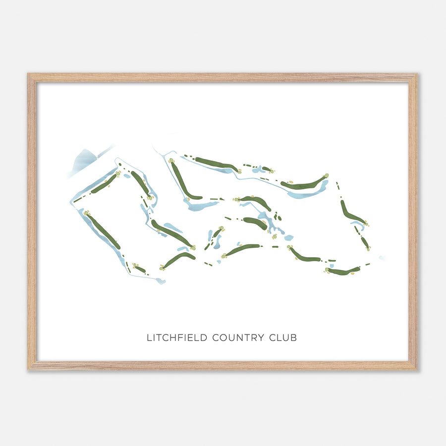 Print of Litchfield Country Club Modern Map