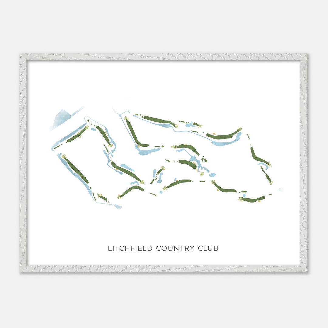 Print of Litchfield Country Club Modern Map