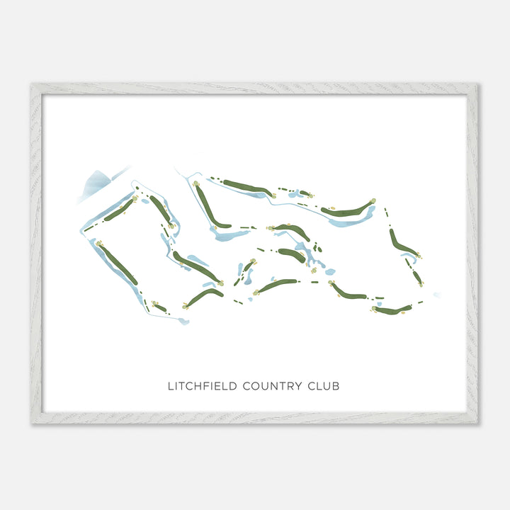 Print of Litchfield Country Club Modern Map