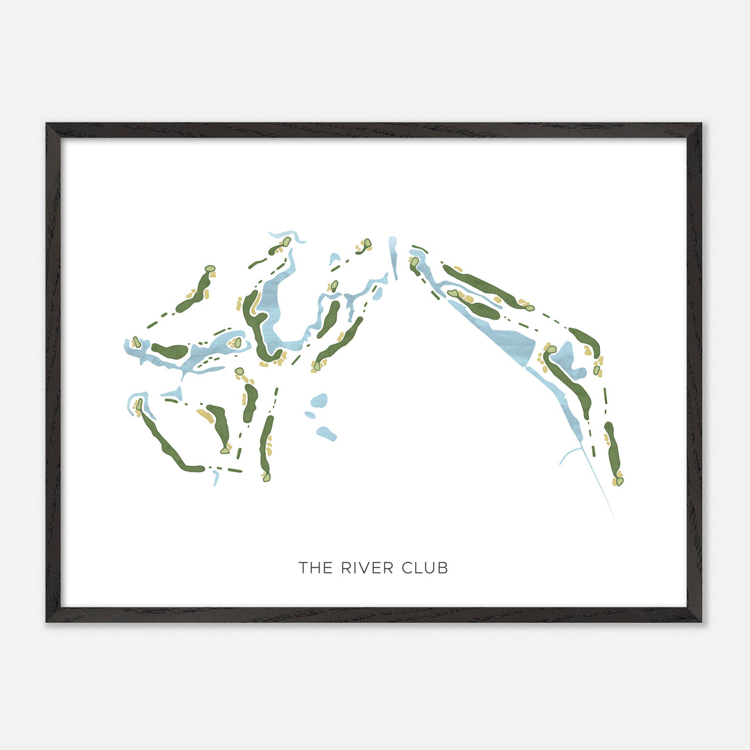 Print of The River Club Modern Map
