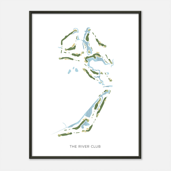 Print of The River Club Modern Map