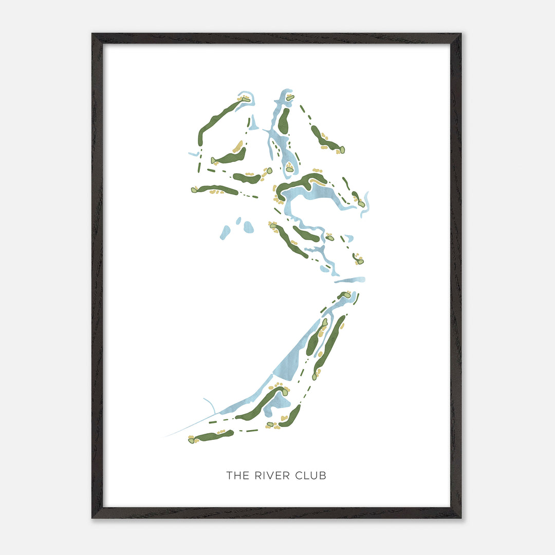 Print of The River Club Modern Map