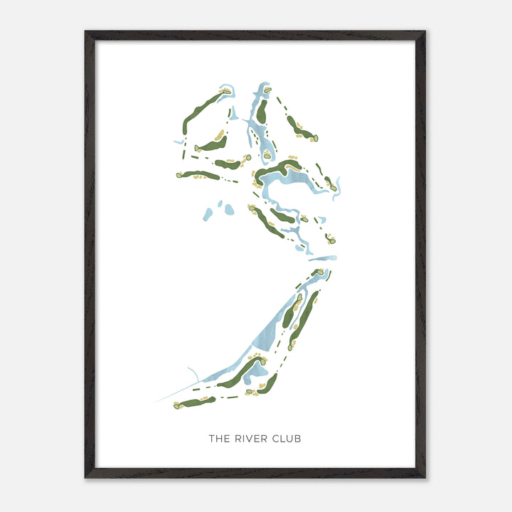 Print of The River Club Modern Map