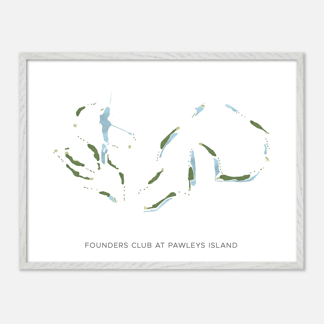 Print of Founders Club At Pawleys Island Modern Map