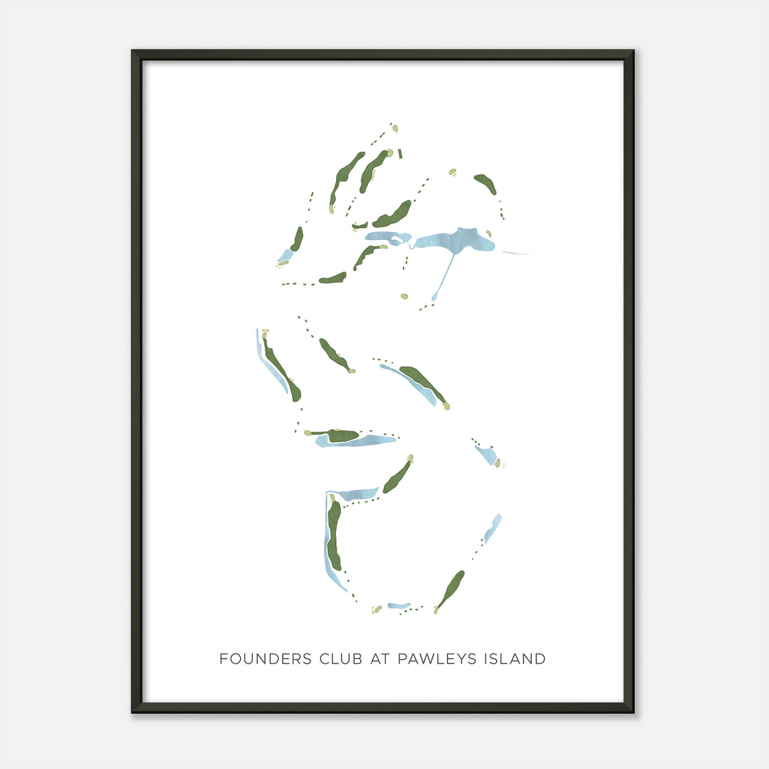 Print of Founders Club At Pawleys Island Modern Map