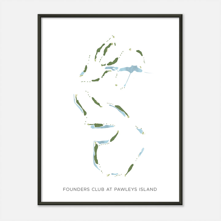 Print of Founders Club At Pawleys Island Modern Map