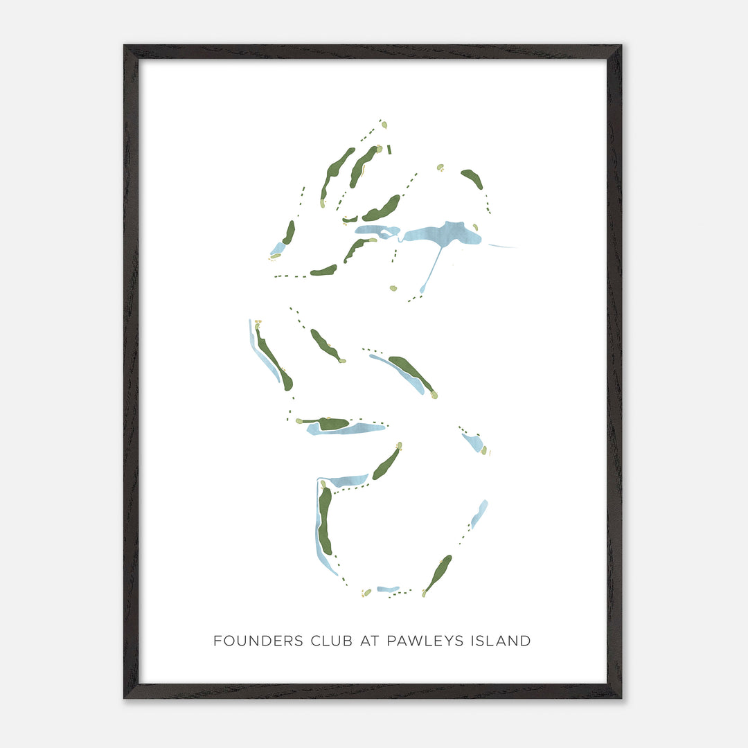 Print of Founders Club At Pawleys Island Modern Map