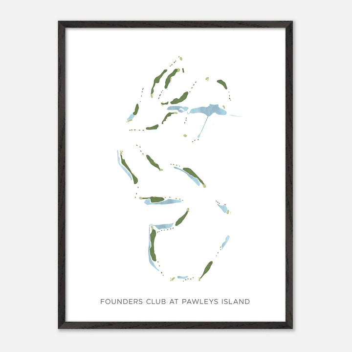 Print of Founders Club At Pawleys Island Modern Map