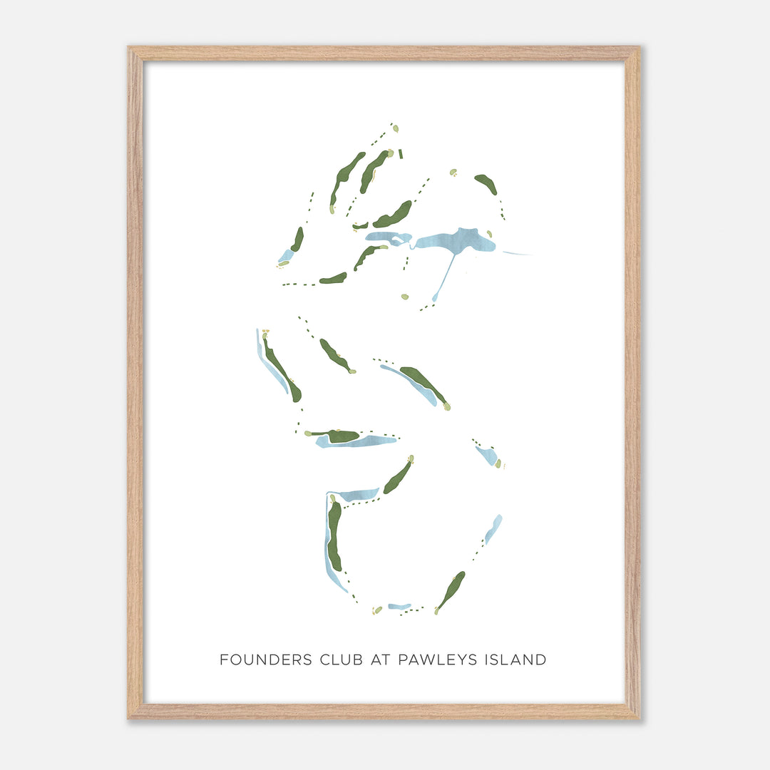 Print of Founders Club At Pawleys Island Modern Map
