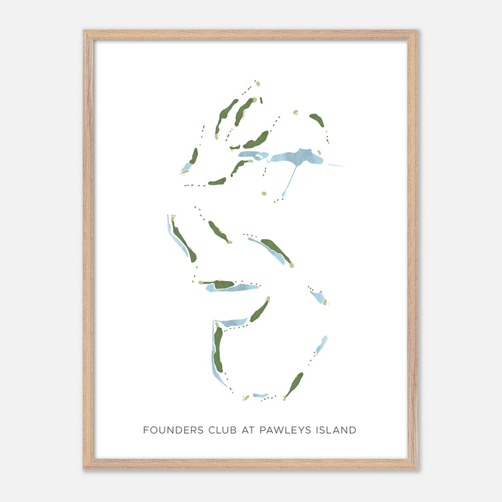 Print of Founders Club At Pawleys Island Modern Map