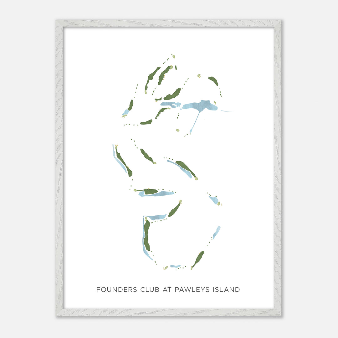 Print of Founders Club At Pawleys Island Modern Map