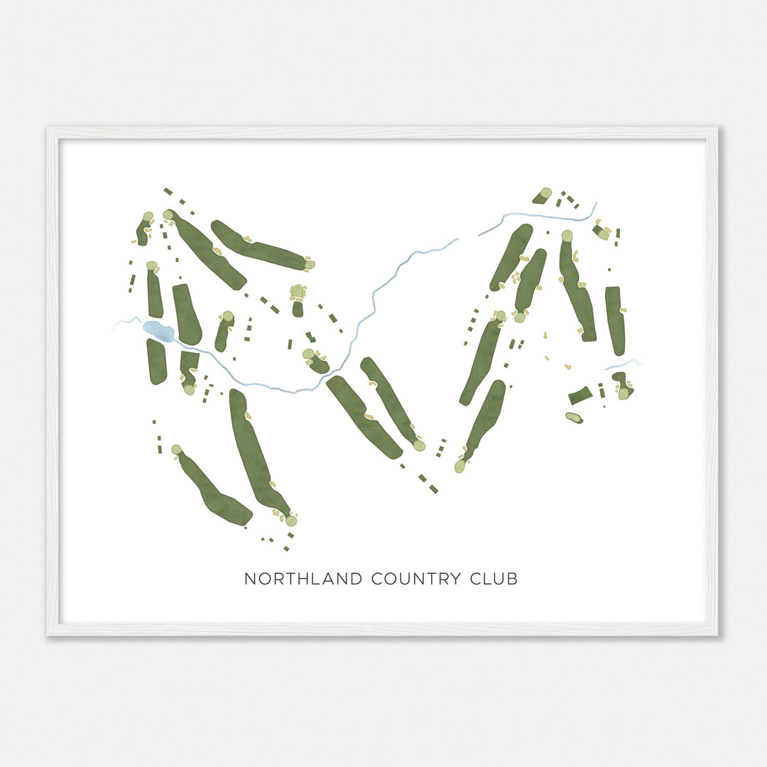 Print of Northland Country Club Modern Map