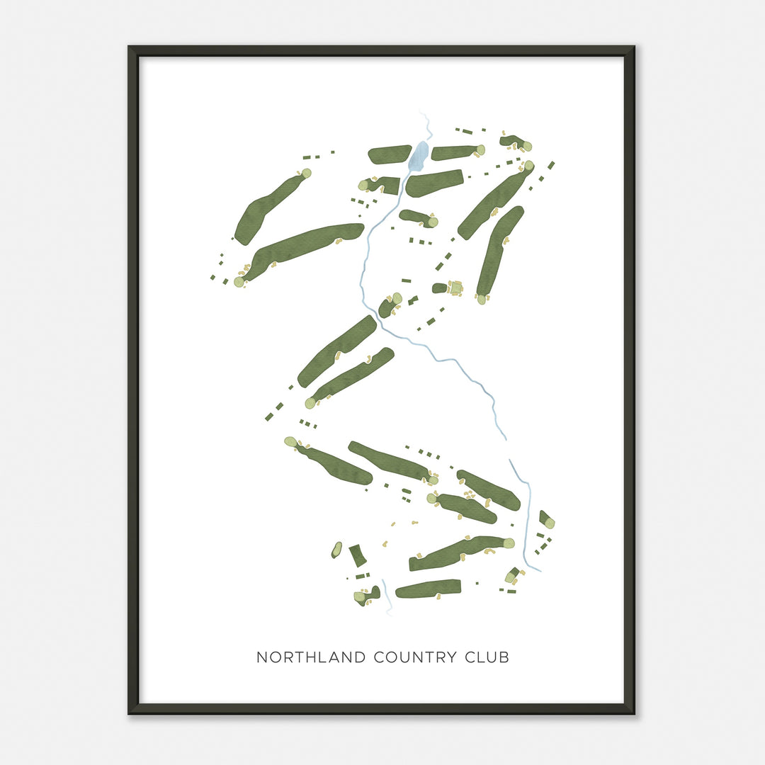 Print of Northland Country Club Modern Map