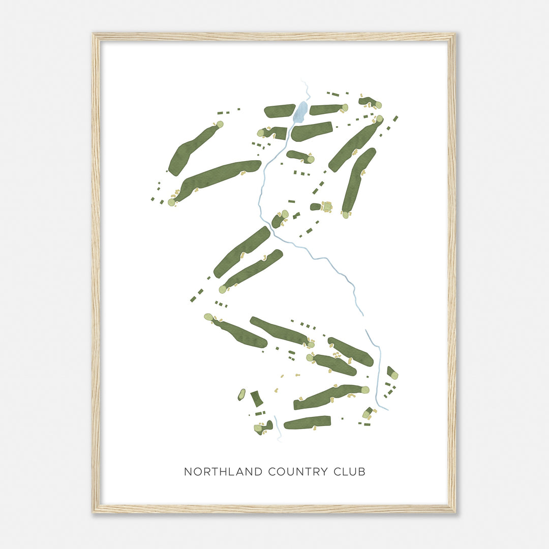 Print of Northland Country Club Modern Map