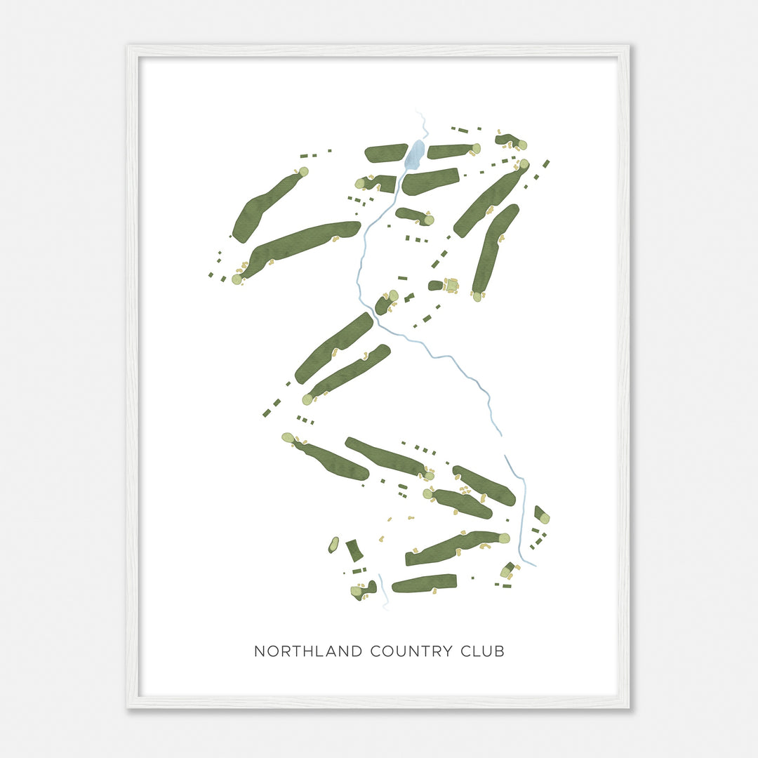 Print of Northland Country Club Modern Map