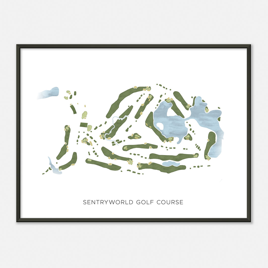 Print of Sentryworld Golf Course Modern Map