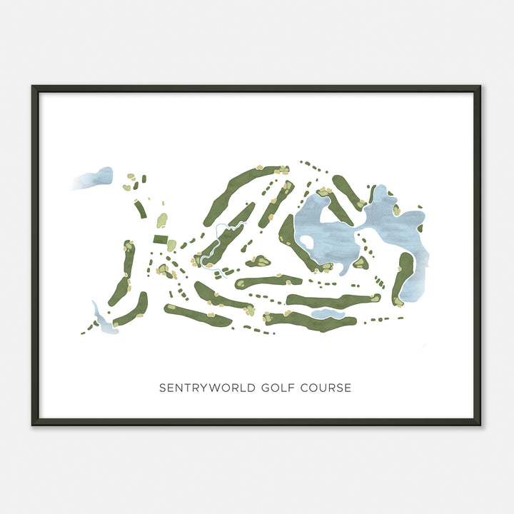 Print of Sentryworld Golf Course Modern Map