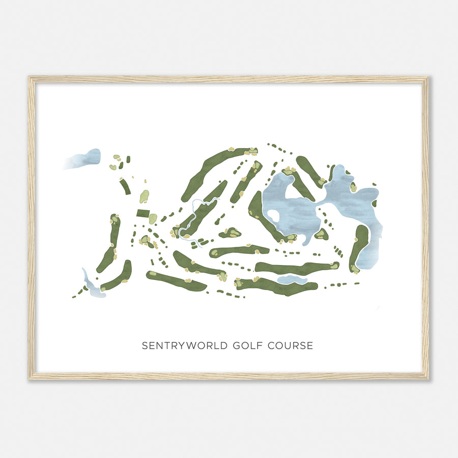 Print of Sentryworld Golf Course Modern Map