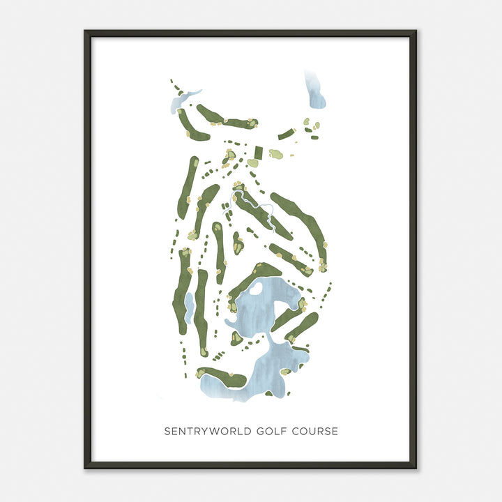 Print of Sentryworld Golf Course Modern Map