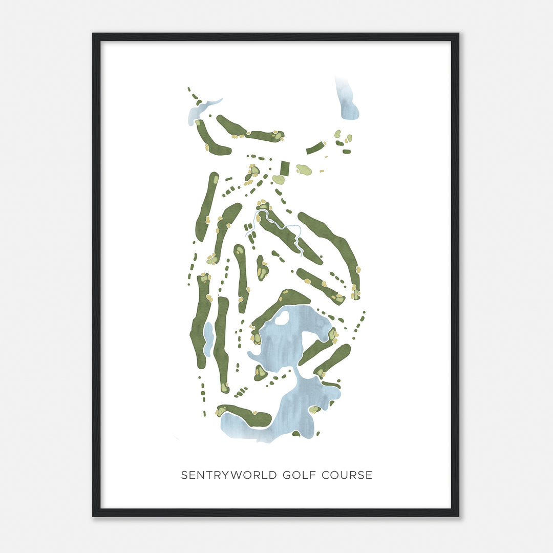 Print of Sentryworld Golf Course Modern Map