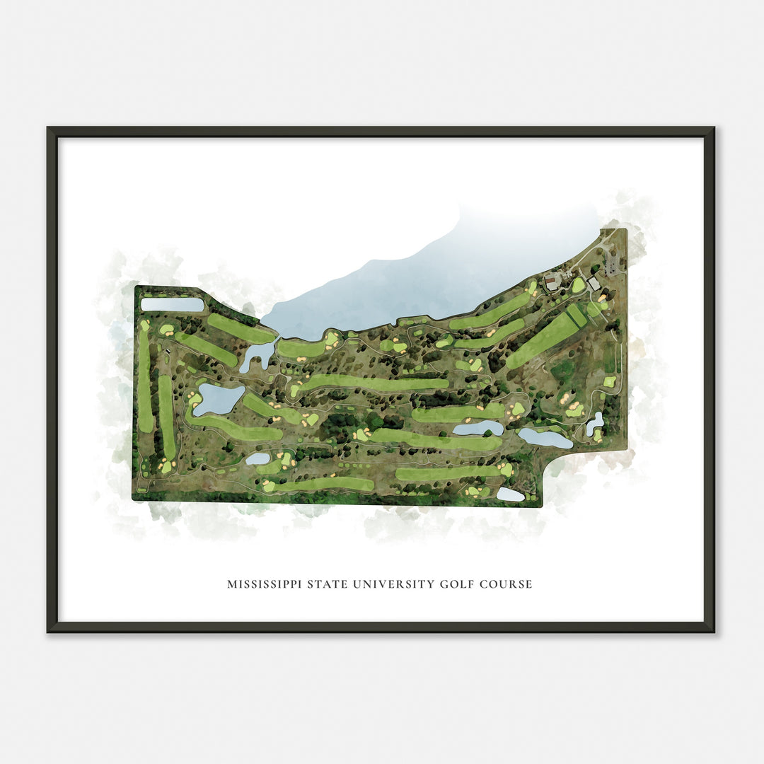 Print of Mississippi State University Golf Course Classic Map