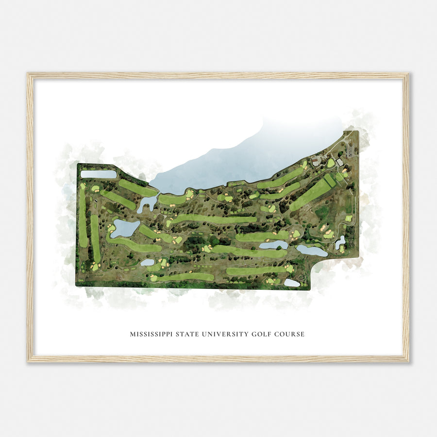 Print of Mississippi State University Golf Course Classic Map