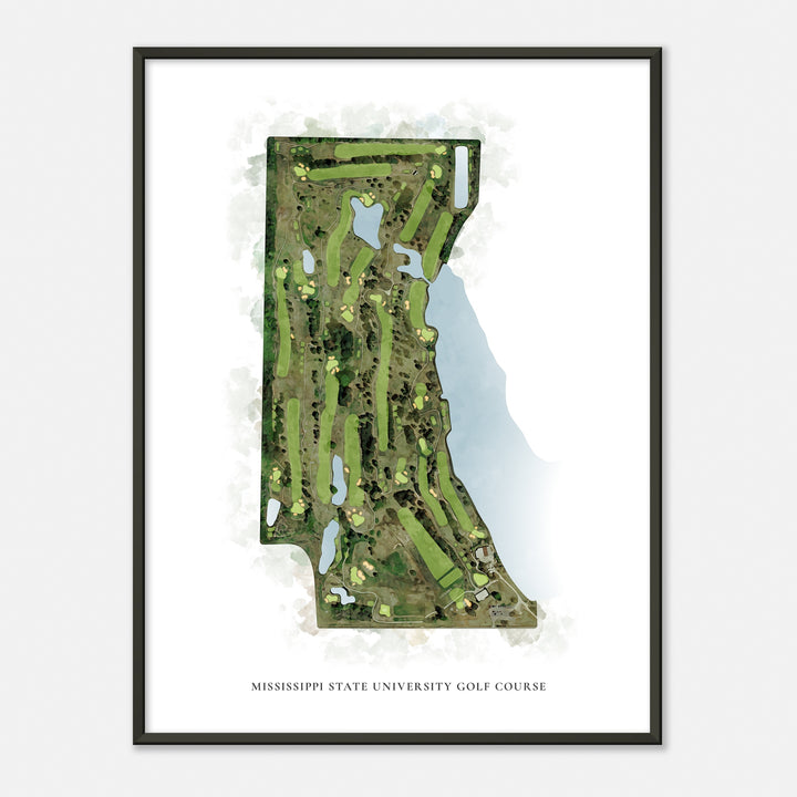 Print of Mississippi State University Golf Course Classic Map